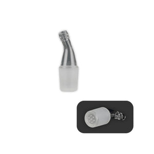 Glas-Winkeladapter mit Glassieb