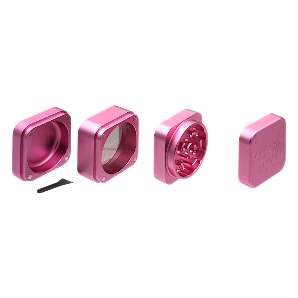 Best Buds The Cube Aluminium Grinder Pink Teile