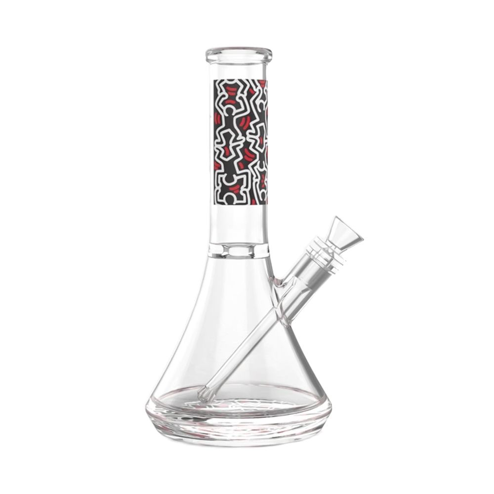 Mehrfarbige Glasbong von Keith Haring