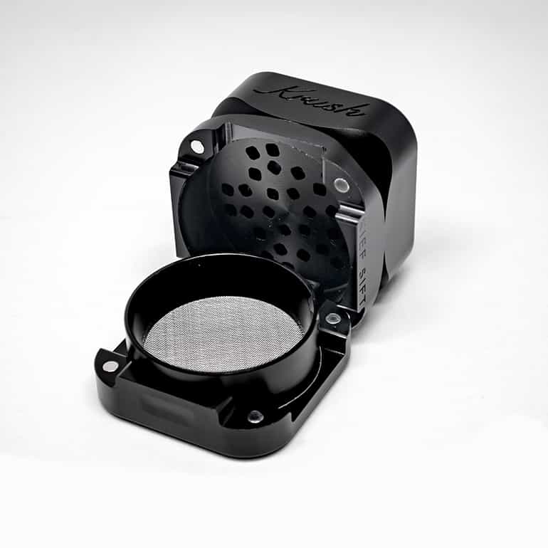 Krush Kube 3 Trockenkraut-Mühle Schwarzes Netz
