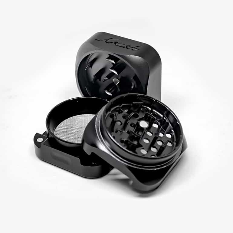 Krush Kube 3 Trockene Kräuter Grinder Schwarz 3-teilig