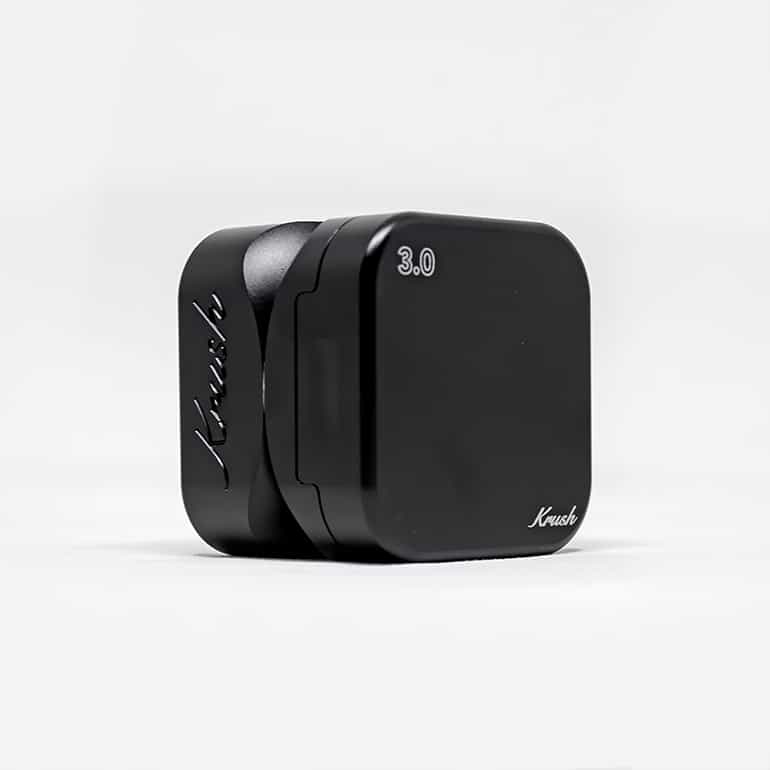 Krush Kube 3 Trockenkräuter-Mühle Schwarz Stilvoll